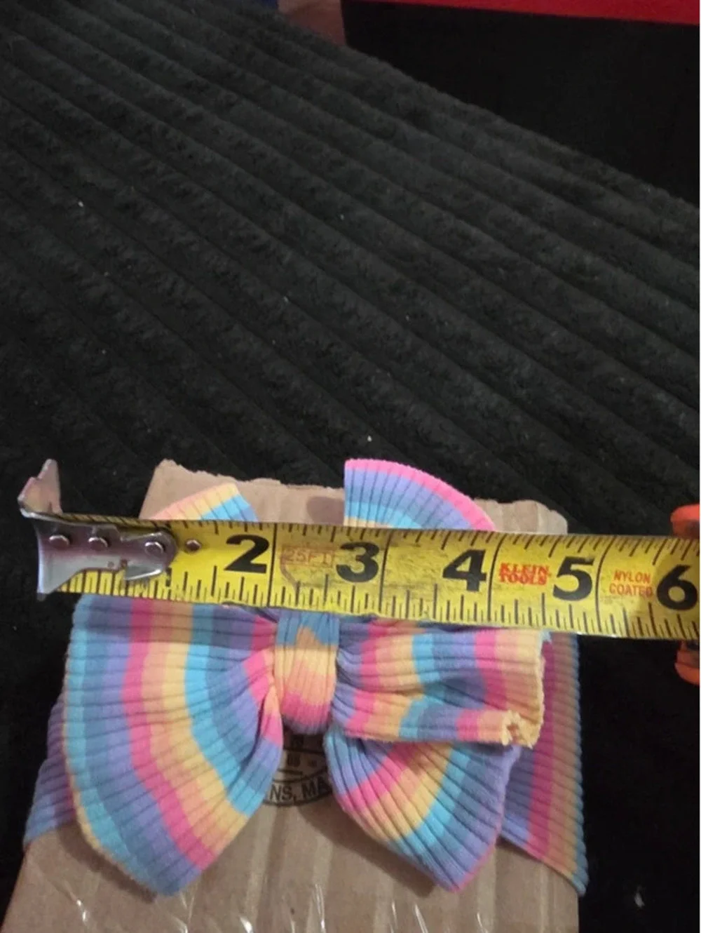 5 in rainbow headwrap/bow